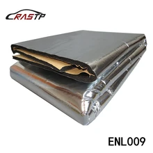 

RASTP-140cm x100cmCar Hood Engine Firewall Heat Mat Deadener Sound Insulation Deadening Material Aluminum Foil Sticker RS-ENL009