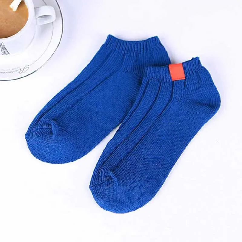 Новинка; однотонные короткие носки для отдыха в стиле ретро; тканые Дышащие Удобные Хлопковые женские короткие носки; Chaussettes - Цвет: 6
