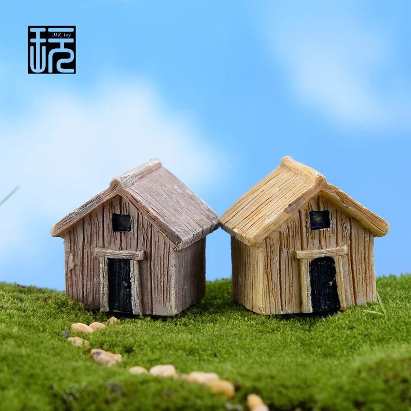Смола ZAKKA Mini Chalet хижины модель дома орнамент ремесла DIY Фея Сад миниатюры
