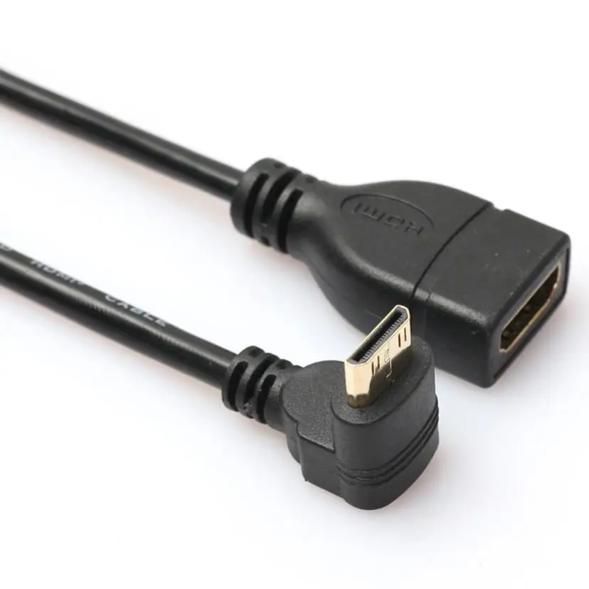 HL 2 шт. перламутровый 5 разъем HDMI под 90 градусов мини штекер HDMI тип A Женский Кабель-адаптер oct18