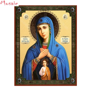 

diamond embroidery Orthodox Icon Mother Mary,5d diamond painting,full diamond mosaic picture of rhinestones cross stitch gift