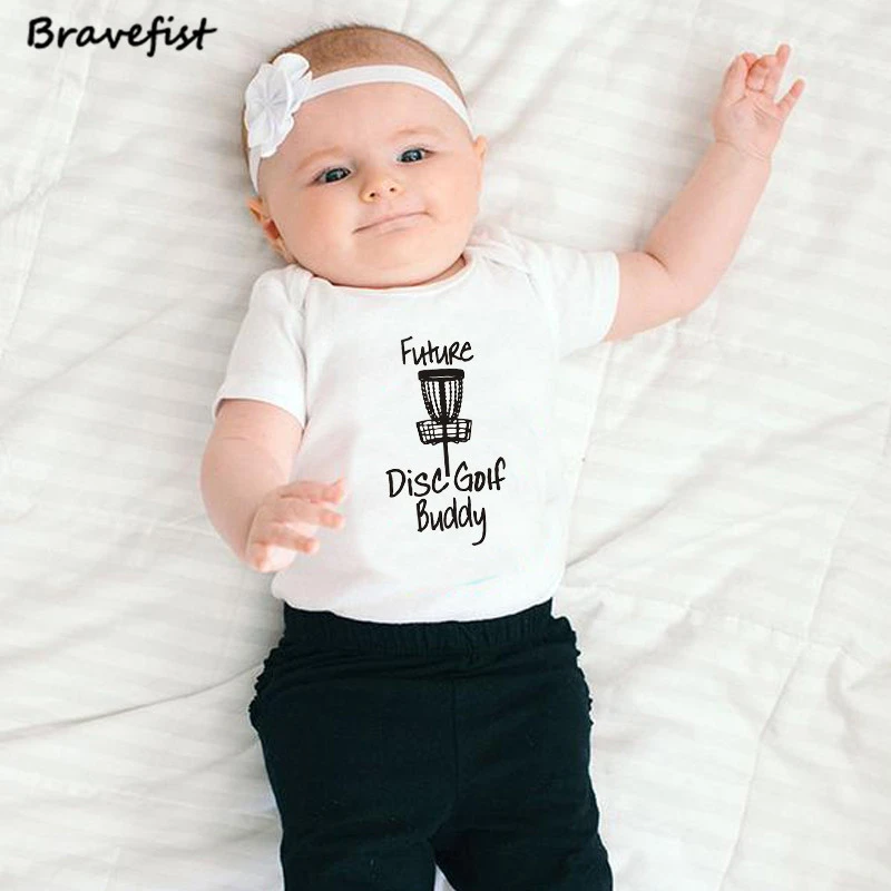 Ropa blanca para bebés y niñas, monos de para bebés de 0 a 24 meses, prendas de vestir de manga corta para niños, Future Disc Golf FRIEND|Bodis| - AliExpress