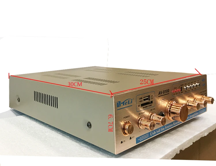 AV 9100 300 Вт + 220 В 5 канальный USB SD FM Радио стерео караоке домашний кинотеатр аудио