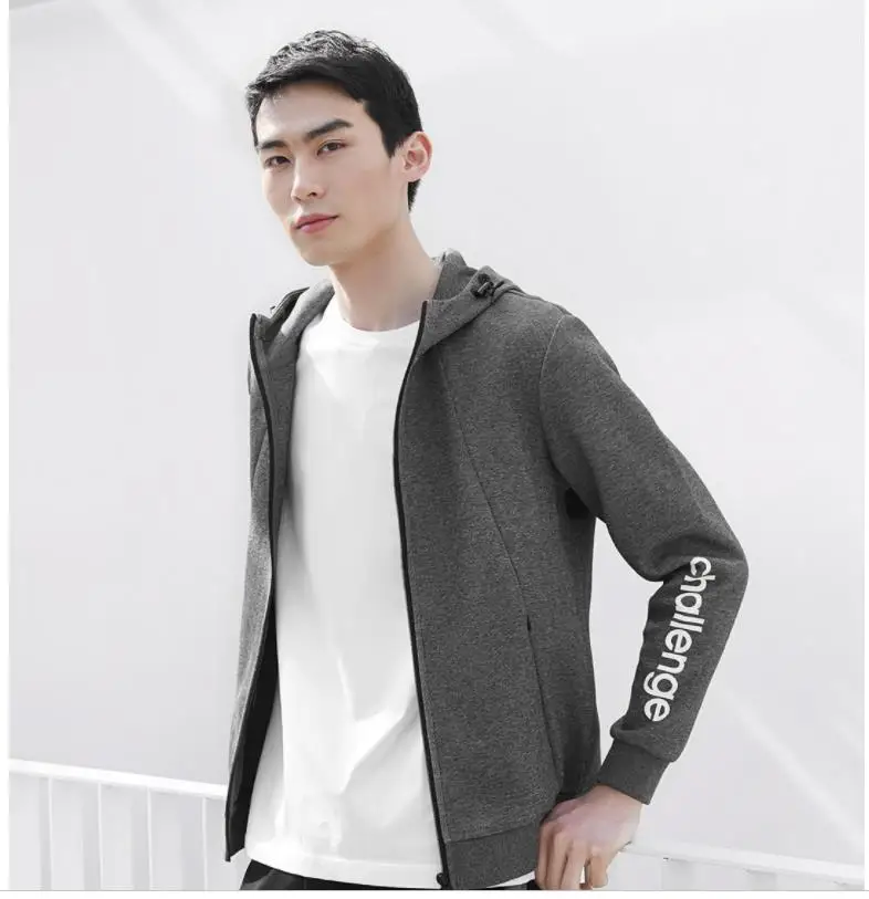 Xiaomi ULEEMARK men Sports Cardigan Hooded Sweatshirt autumn Print Long sleeve Casual fashion Man c