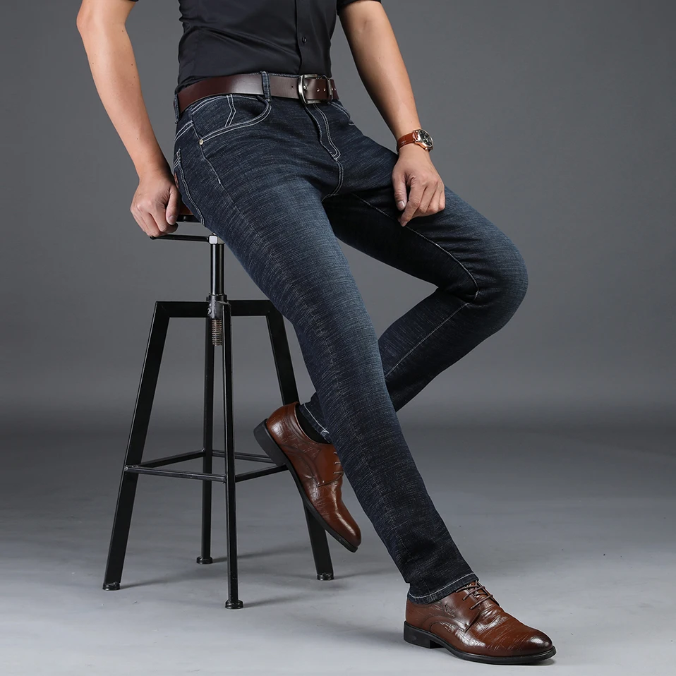نياجرا نيو جينز رجالي جينز عادية عادية صالح منتظم مستقيم الساق مرونة الجينز 8932 سراويل طويلة تمتد حجم كبير 42