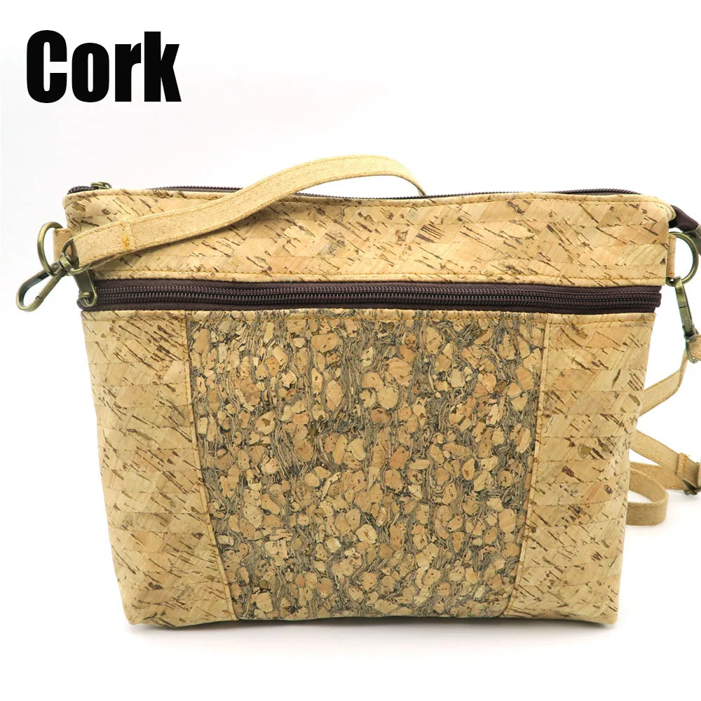 Natural cork body cross wood gain color Bags Messenger bag original
