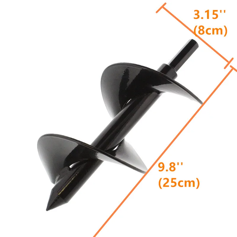 8x25cm HS инструменты Roto Digger 9 дюймов садовое растение шнек сверло для орошения прополки стальной инструмент для электрического Бора краски Awesome Auger - Цвет: 8x25cm