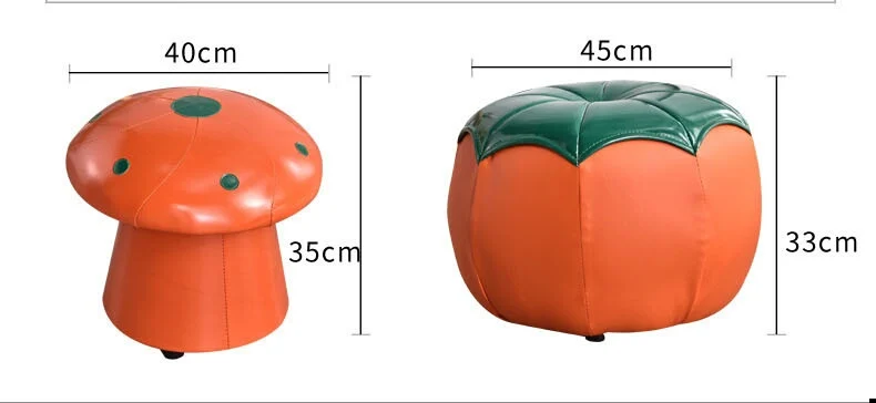 Детские стульчики Детская Мебель Османской детей детский стул пуф табурет табуретки фрукты овощи футбольные стула Современный кожаный