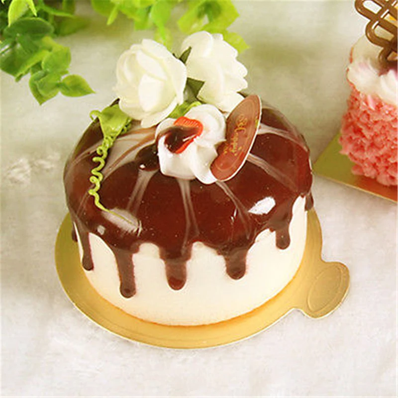 100pcs/Set Round Mousse Cake Boards Gold Paper Cupcake Dessert Displays Tray Wedding Birthday Cake Pastry Decorative Tools Kit