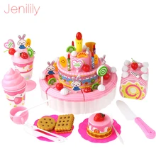 Jenilily Кухня Игрушки для девочек ролевые игры разрезание торта ко дню рождения игрушка для детского кухонного набора для детей игровой домик игрушки cocina de jugu