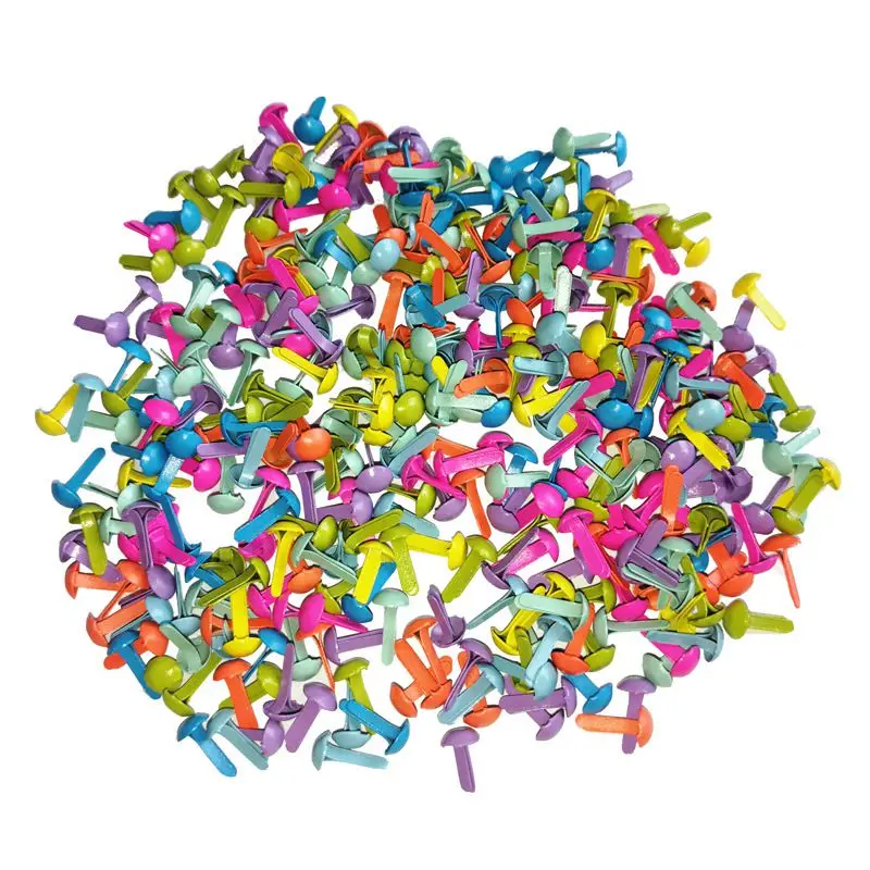 Набор из 200 мини парижских крепежных деталей многоцветный бумажные штампы для скрапбукинга DIY инструмент 4,5 мм