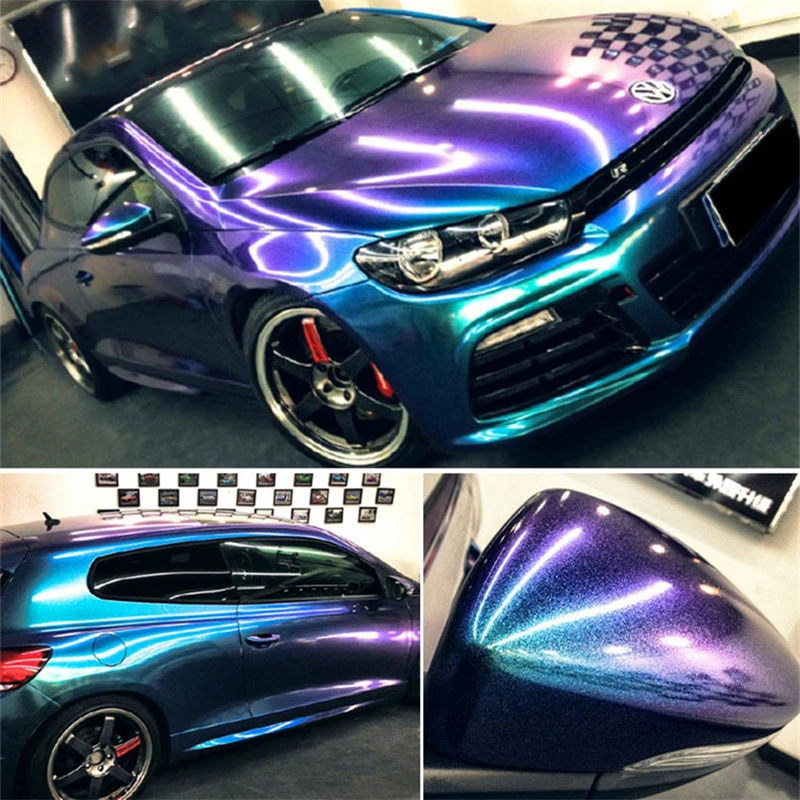 Pearl Gloss Chameleon Vinyl Car wrap styling shift blue