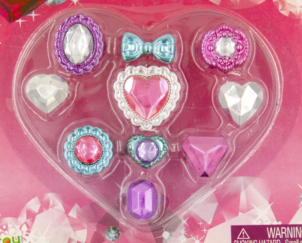 Assorted Plastic Rhinestone Rings For Princess Parties Stylish