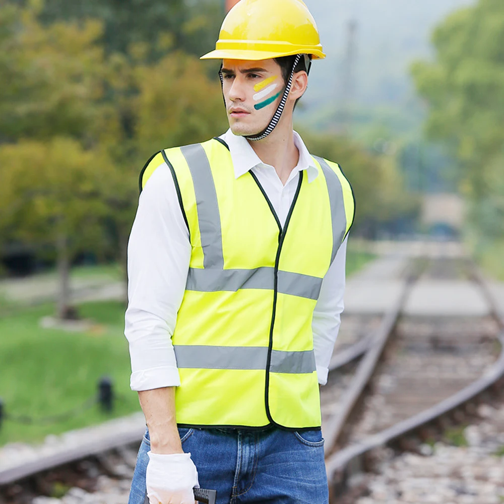 

Reflective Vest High Visibility Unisex Workwear Night Riding Running Reflective Safety Warning Vest for Traffic Workers Riders