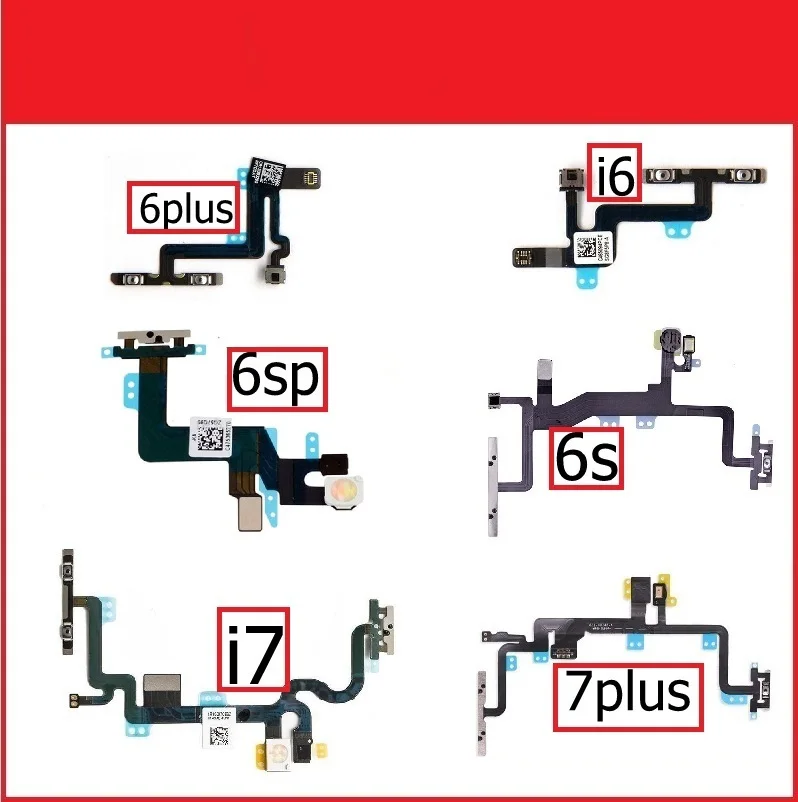 NWT power on/off & volume Flex Ribbon Cable For iPhone 6 6s 7 plus