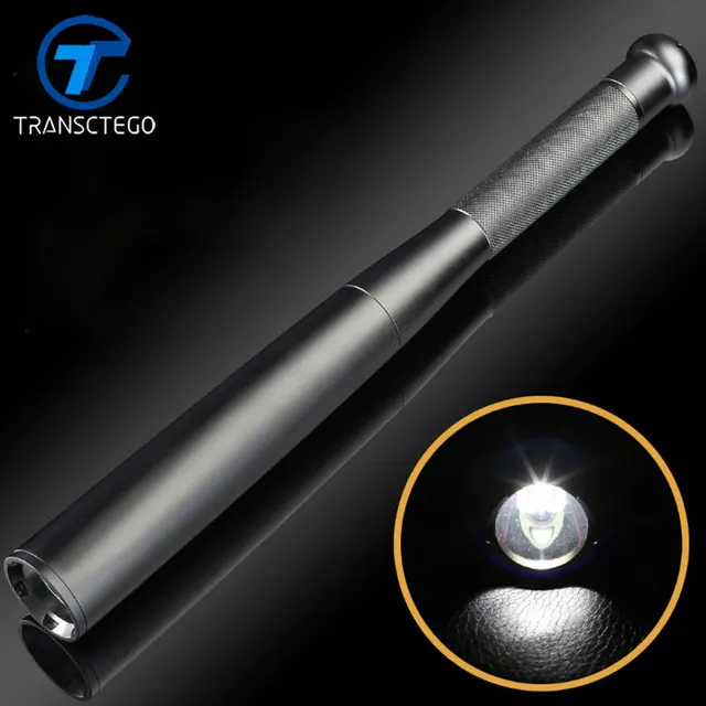 Self Defense Aluminum Bat Light Flashlight Military Led Explosion Self Defense Aluminum Bat Light Flashlight Military Led Explosion Proof Outdoor Torch Long Range Stick Lanterna