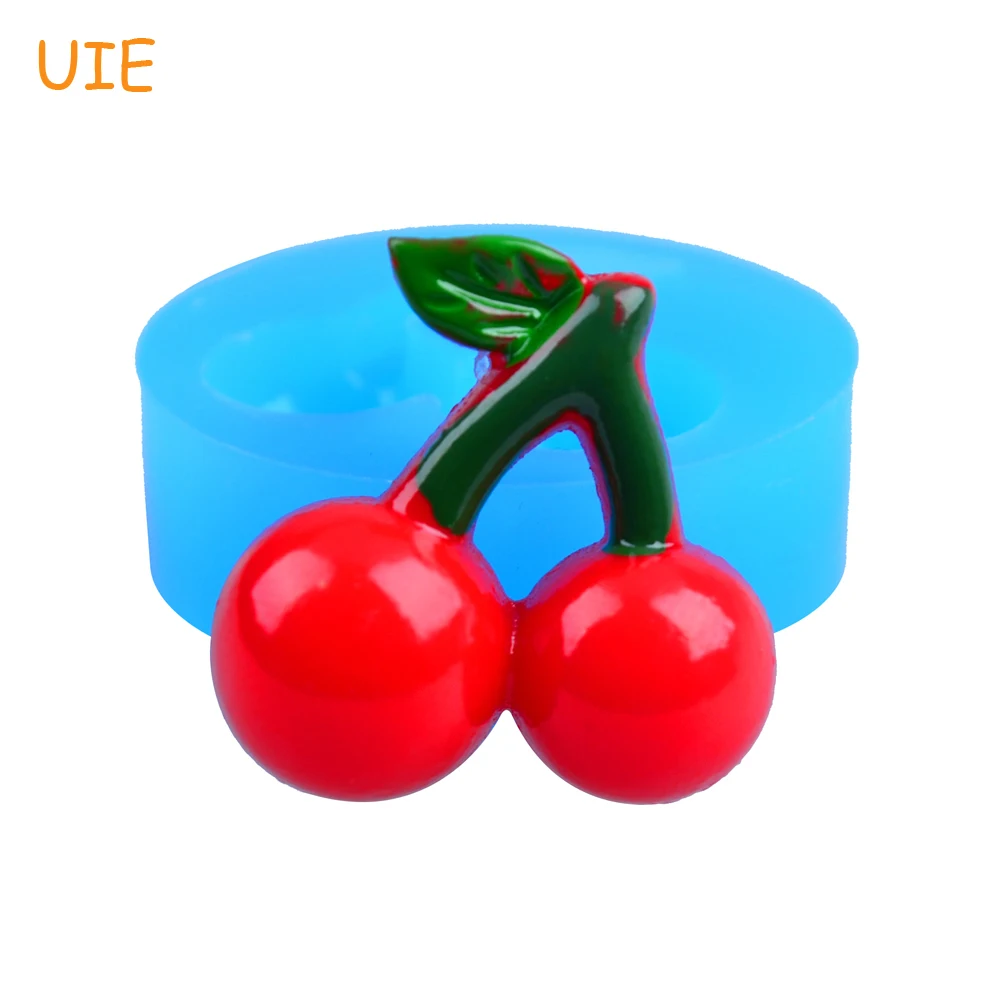 SYL008U Sweet Cherry Silicone Mold Kawaii Miniat Sweets Clay Push Mold