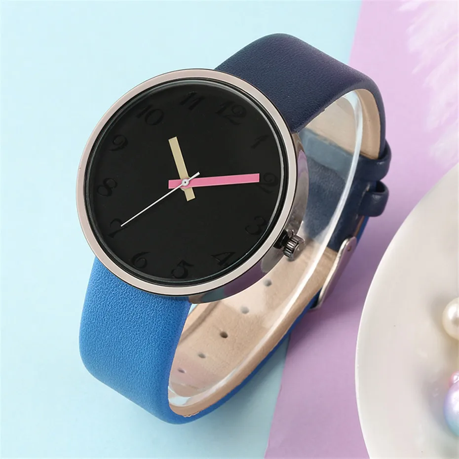 Fashion Genuine Leather Women Quartz Watch Simple Ladies Dress Watches Girls Wristwatches Creative Clock Gift Relojes Mujer      (8)