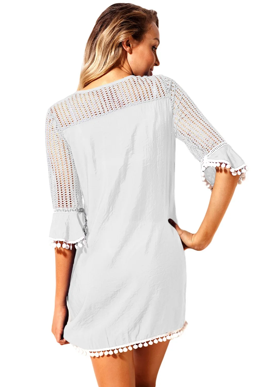 White-Crochet-Pom-Pom-Trim-Beach-Tunic-Cover-up-LC42231-1-3