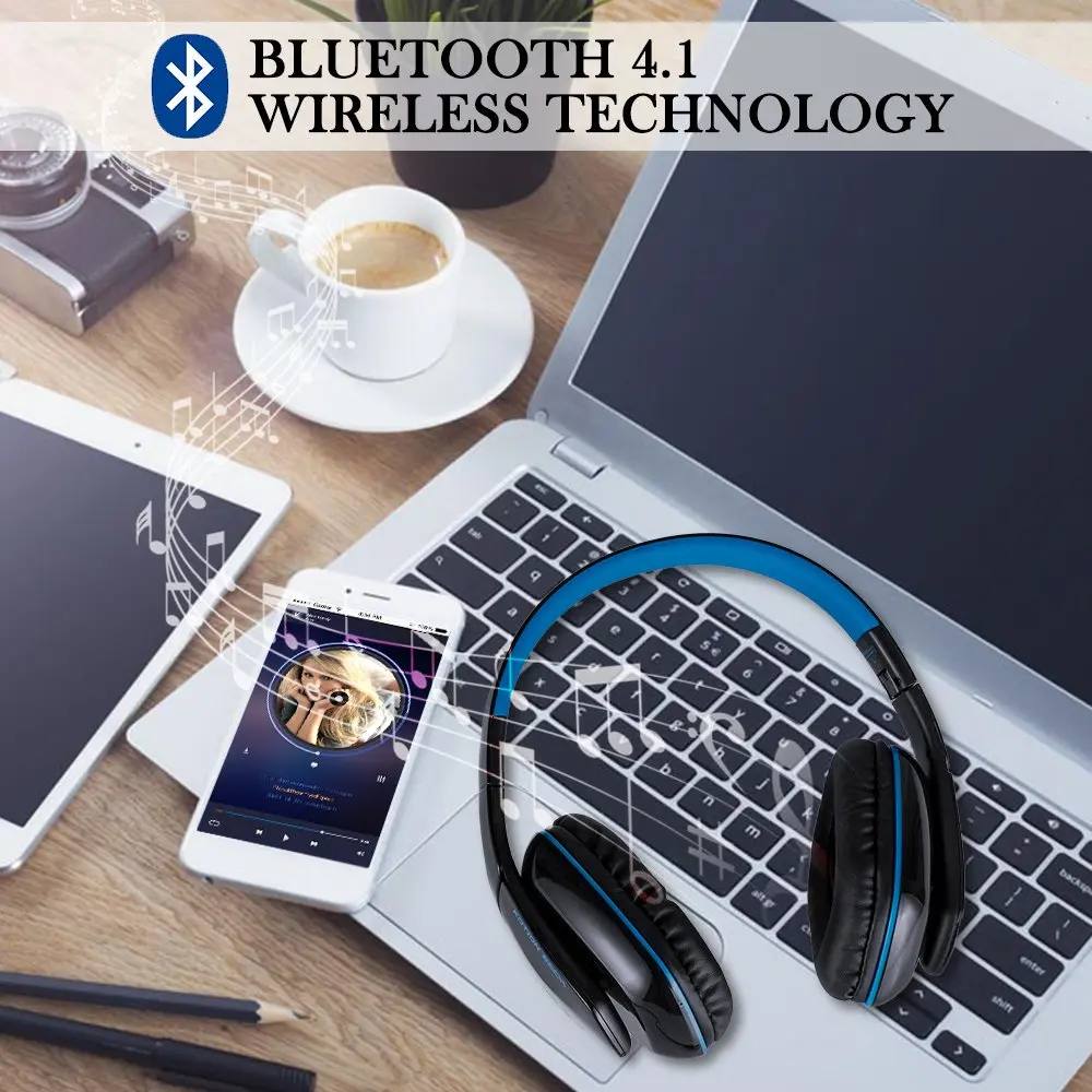 Игровые наушники KOTION B3506 Беспроводной Bluetooth наушники игровых гарнитур ПК Игровые наушники с микрофоном светодиодный свет для смартфона