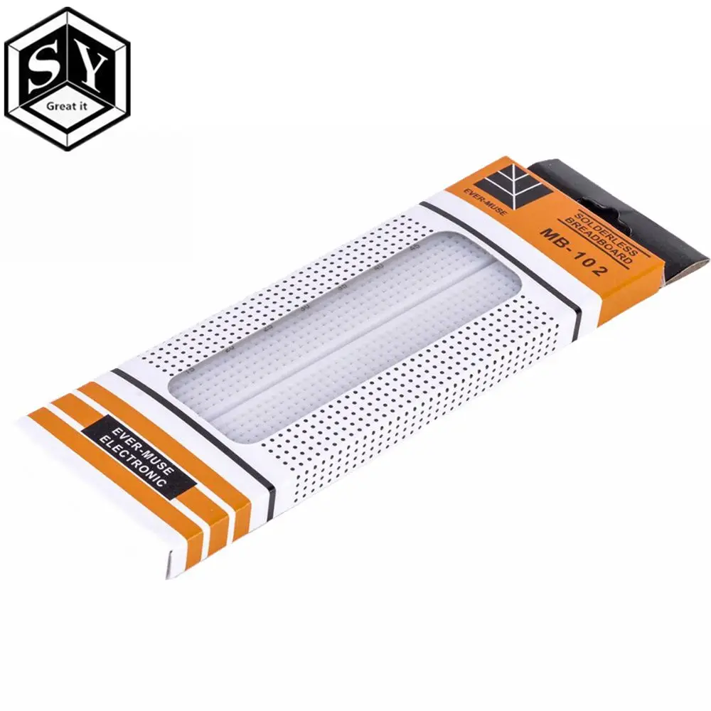 1 шт. отличная макетная плата 830 точек MB-102 беспаянная печатная плата тестовая плата 400 отверстия макетная плата MB102 тестирование Разработка DIY