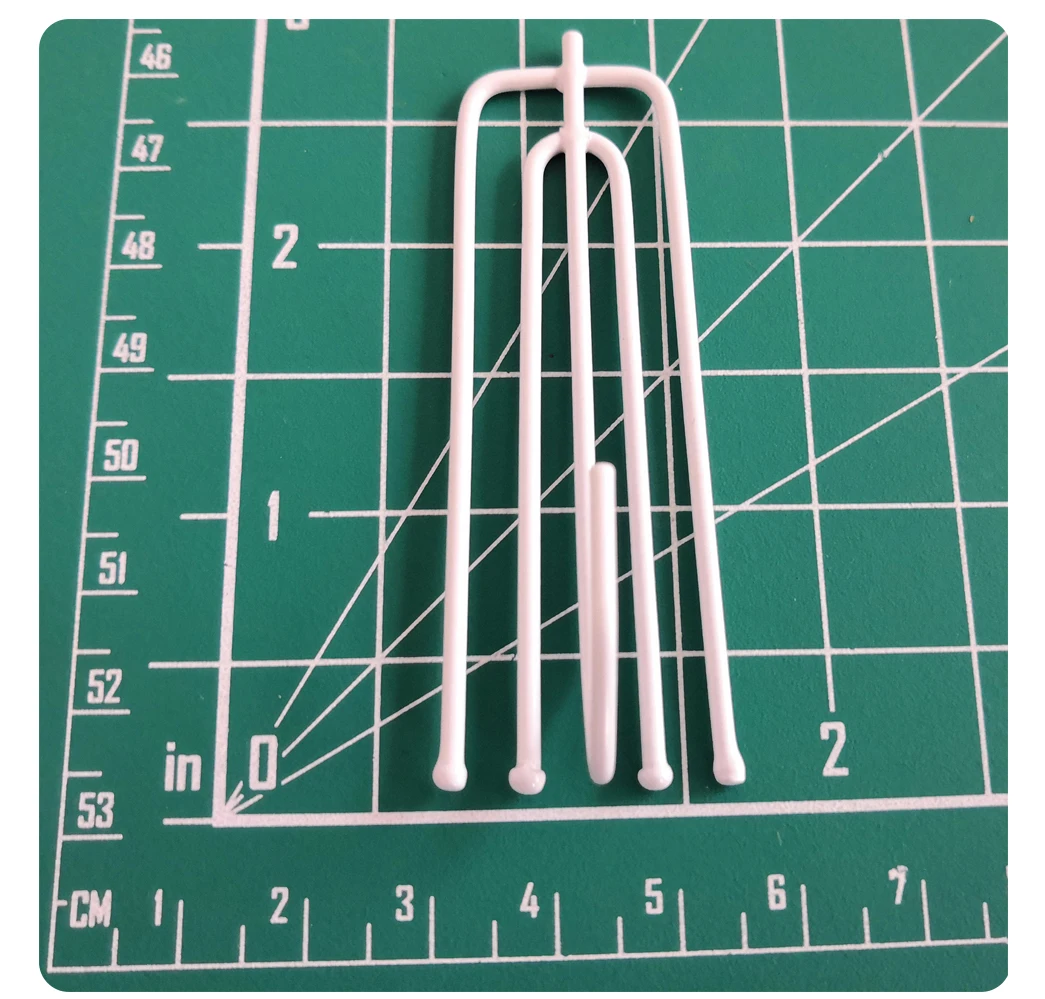 Крючок для штор, аксессуары, 30 шт./лот, белая краска, антикоррозийный металл, 4 зубца, крючок, один крючок, Пластиковый телескопический крючок
