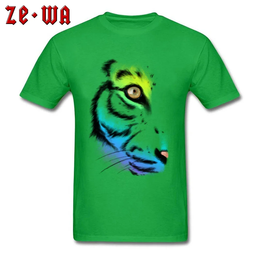 The eye of the tiger Graphic Men T Shirts Round Neck Short Sleeve 100% Cotton Tops & Tees Summer Top T-shirts Top Quality The eye of the tiger green
