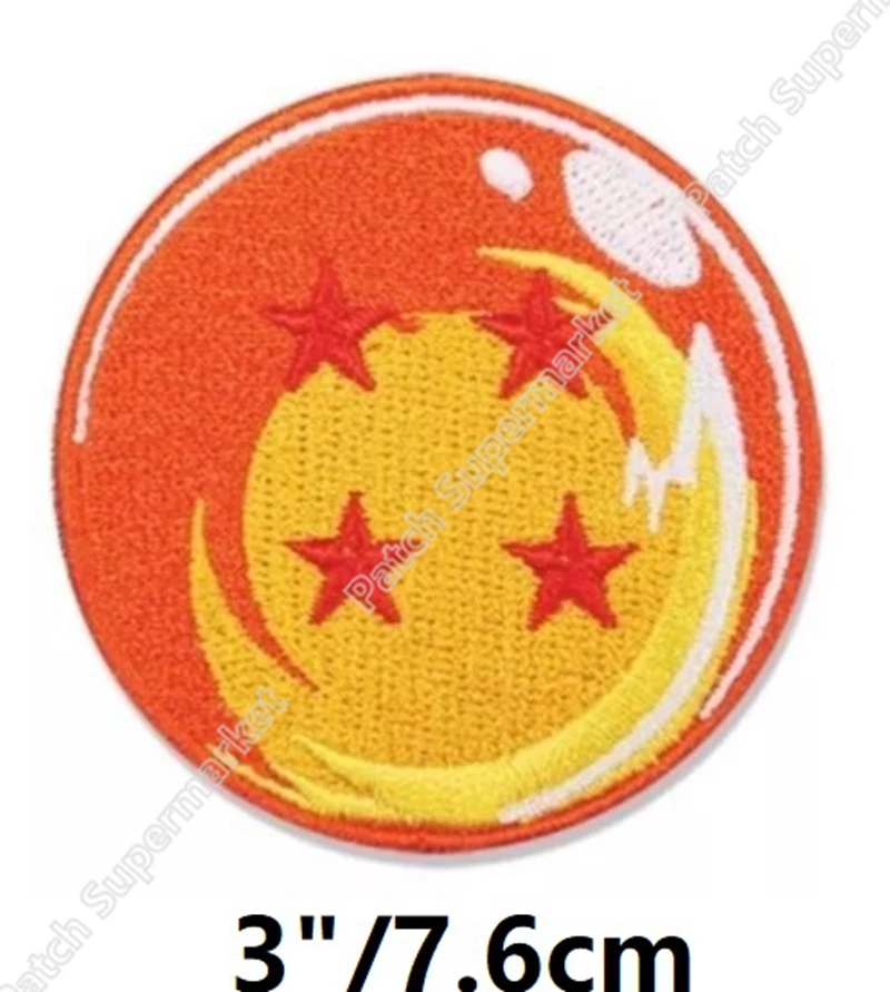 

DragonBall SUPER DBZ Patch 4 Stars Dragon Ball AUTHENTIC FULL Embroidery patches for cospaly costume backpack jeans diy