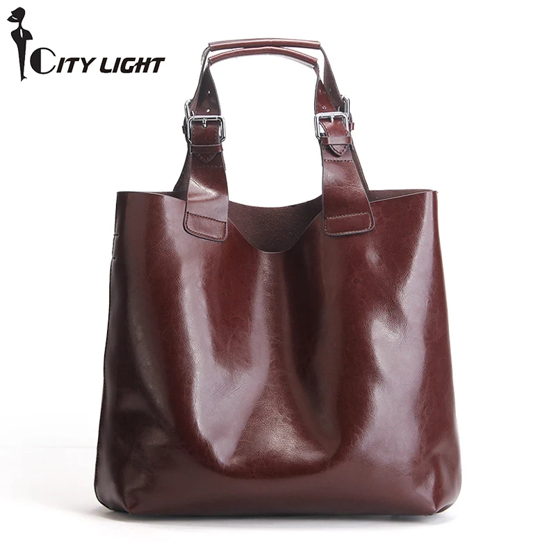 Fashion Genuine Leather Composite Bag Shoulder Bags Handbag Women Famous Brand Oil Wax Leather Female Tote Bag Ladies Big Bag Fashion Genuine Leather Composite Bag Shoulder Bags Handbag Women Famous Brand Oil Wax Leather Female Tote Bag Ladies Big Bag