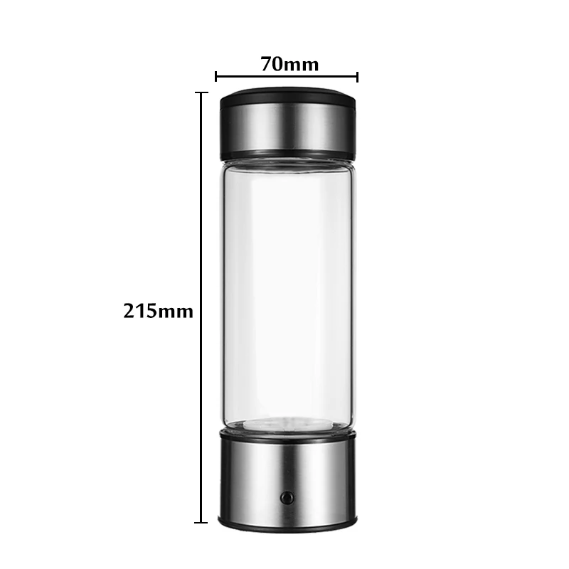 450 мл USB богатый водородный водный генератор электролиз энергия водород-богатый антиоксидант ORP H2 ионизатор воды стеклянная здоровая бутылка