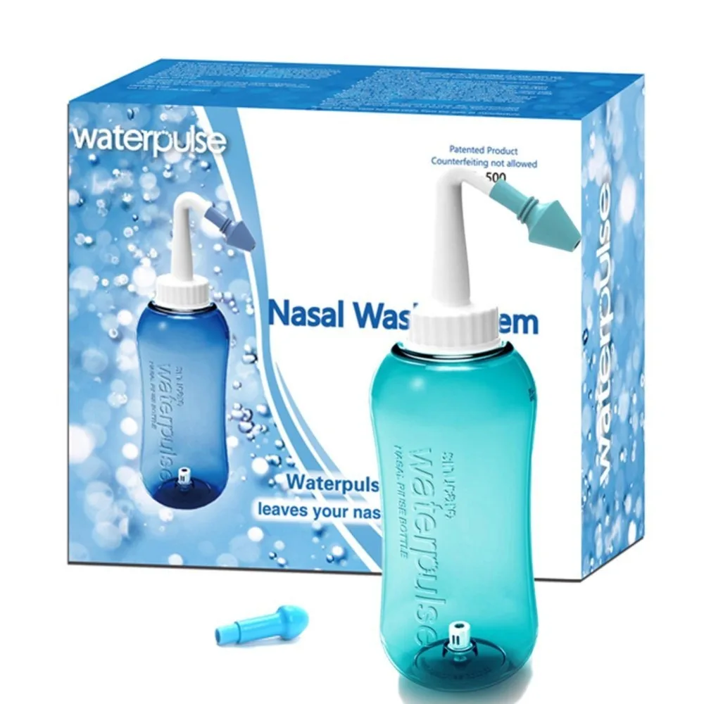 

500ml Nasal Wash with 10-pack Nasal Rinse Mix Nose Cleanser Nose Wash Bottle Salt Allergies Relief Rinse Irrigator