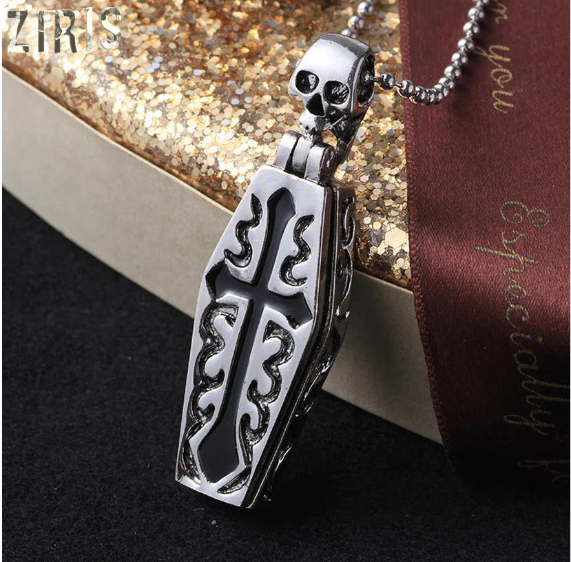 

ZIRIS Fashion titanium steel necklaces The cross pendant restoring ancient ways Popular vampire wind popular man necklace