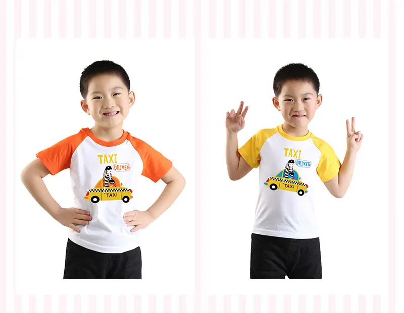 Брендовая хлопковая Футболка с принтом машины для мальчиков и девочек, смешной короткий рукав, летняя стильная футболка для маленьких девочек и мальчиков, подарок