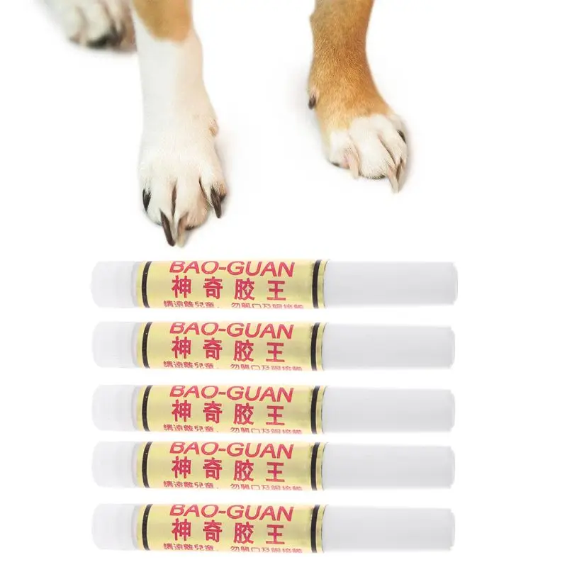 

5Pcs Professional Pet Dog Cat Nail Protector Covers Claw Paws Caps Gel Adhesive Glue