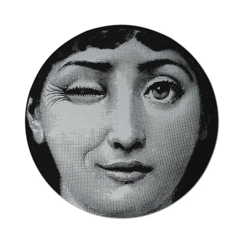 Rosenthal Piero fornasetti стильный нескользящий коврик для мыши 200x200 мм, резиновый коврик маленького размера, Круглый игровой Нескользящий Резиновый коврик 20x20 см - Цвет: case 10