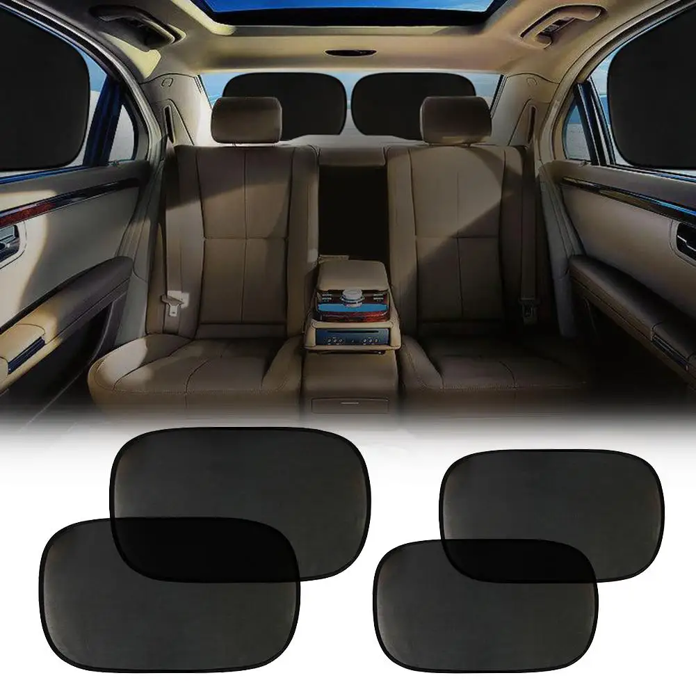 

2ps Black Car Sun Shade Side Rear Window Sunshade Sunshade Cover Visor Shield Screen Solar Protection Mesh Cover