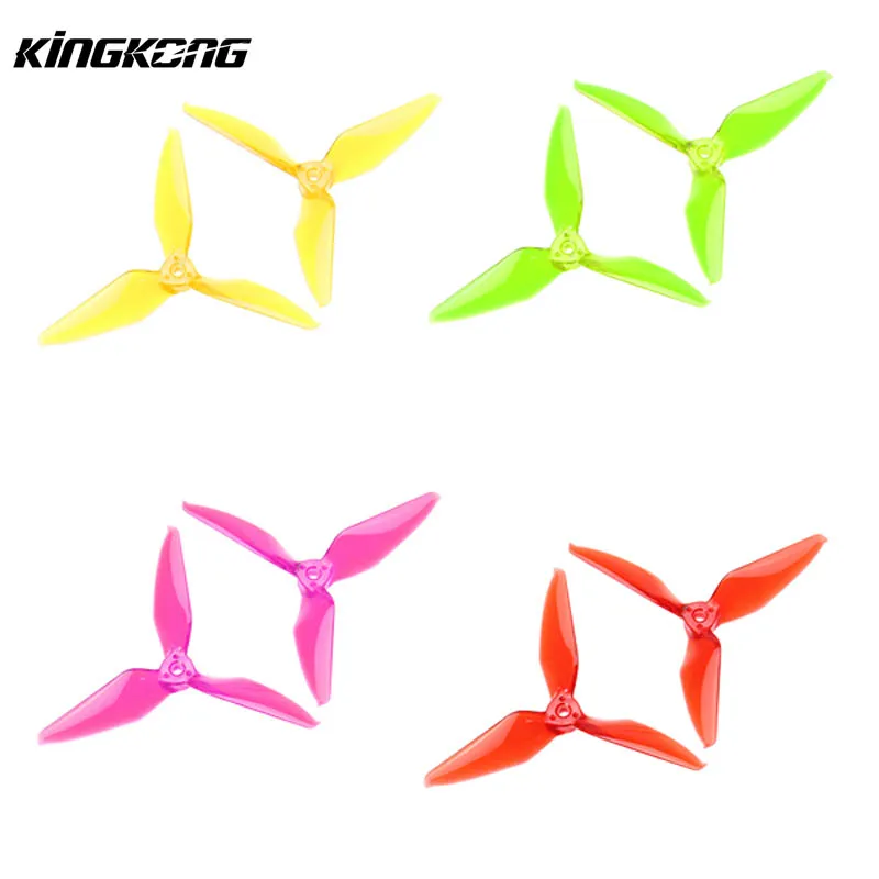 

10 Pair Kingkong/LDARC 5051 Single Color 5.0mm Mounting Hole 3-blade CW CCW Propeller for FPV Racer Quadcopter Red Green Purple