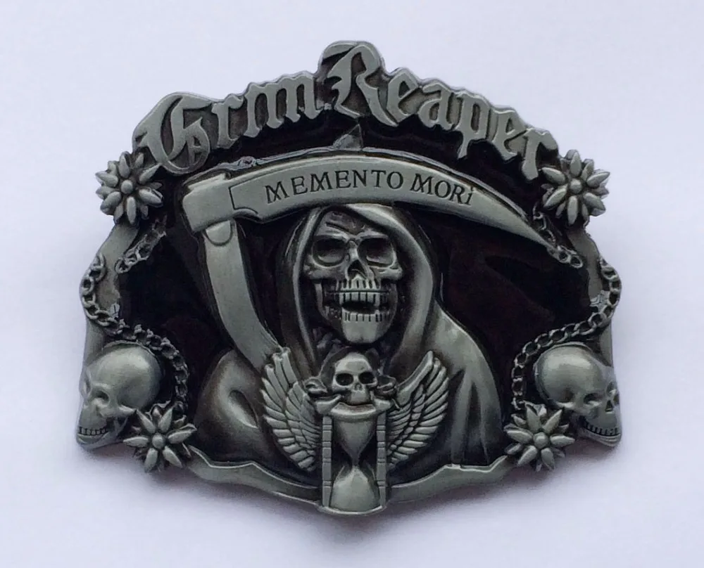 3 цвета Grim Reaper Memento Mori Skull пряжка для ремня