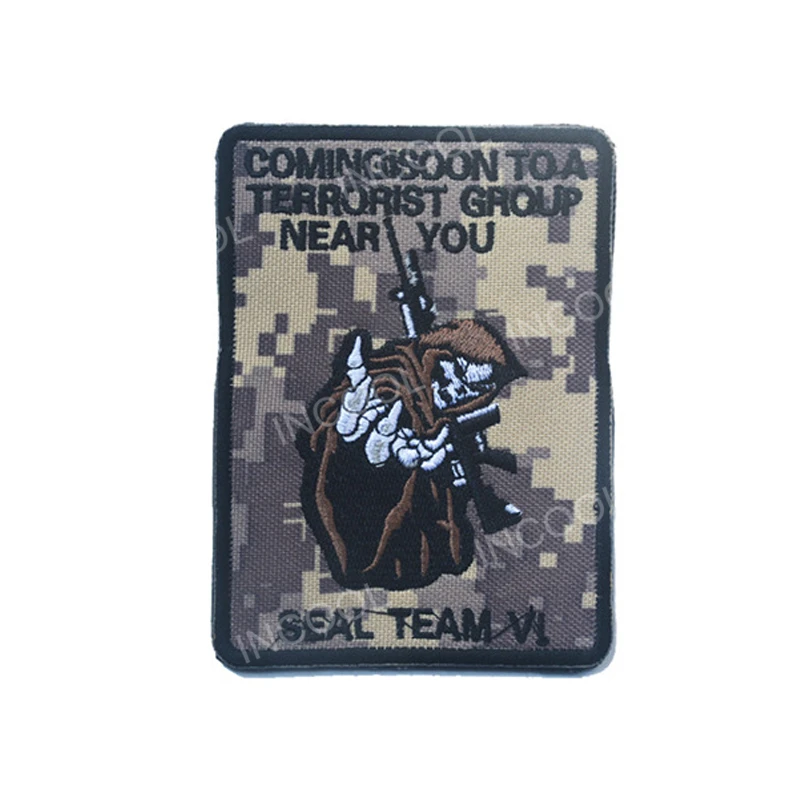 

Embroidery Patch US Navy Seal Team 6 Skull Army Hook & Loop Tactical Military Morale Patches Emblem Appliques Embroidered Badges