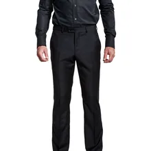 Мужской черный костюм отдельные брюки плоские передние прямые брюки с модным стилем для деловых мужчин досуг костюм брюки