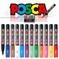 2019 Mitsubishi Uni 4 шт. Posca PC-1M маркер краски-Экстра тонкая пуля Tip-0.7mm Маркер ручки 12 цветов Выбор