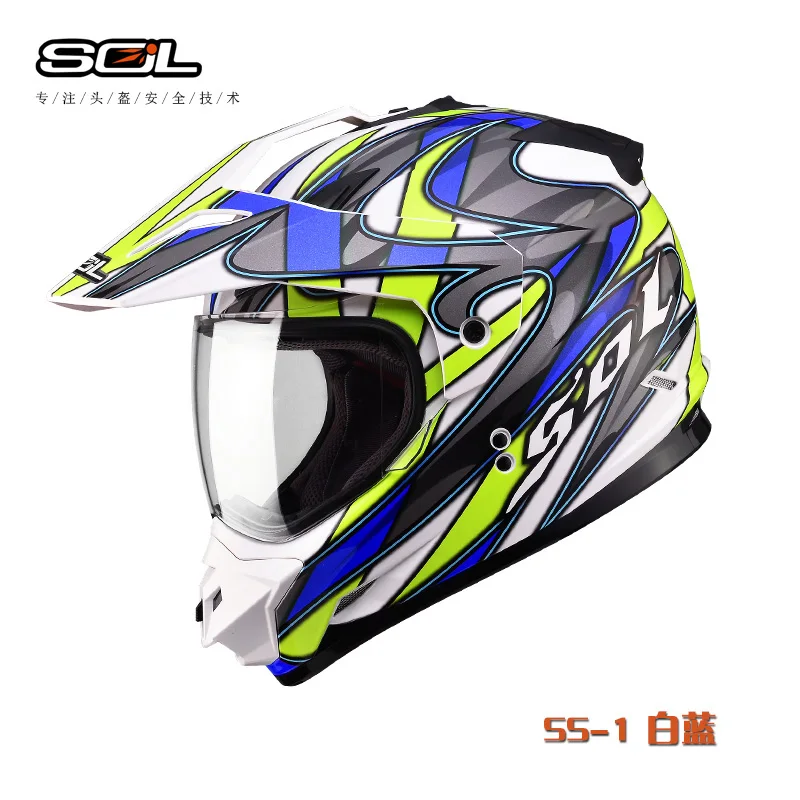 SOL мотокросс шлем, одобренный ECE анфас шлемы Человек Крест внедорожных мотоциклов мотобайк capacete SS-1 - Цвет: 11