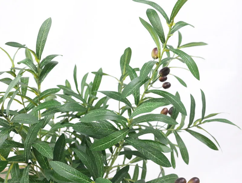 Artificial Flower Leaf Green Olive Branches Simulation Fruit Artificial Plant Leaves Wedding Decorative Bouquet DIY material (1)
