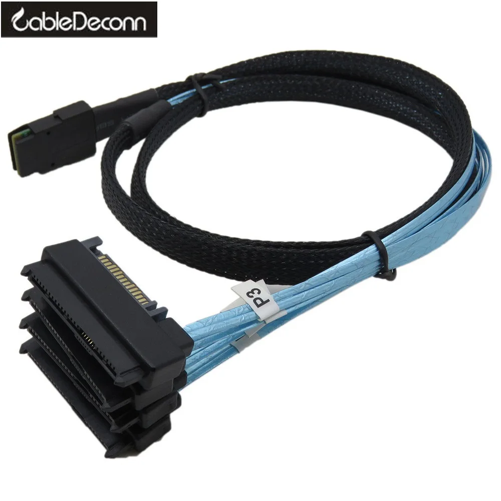 

Internal Mini SAS 36pin SFF-8087 to (4) 29pin SFF-8482 connectors with SATA Power 1M