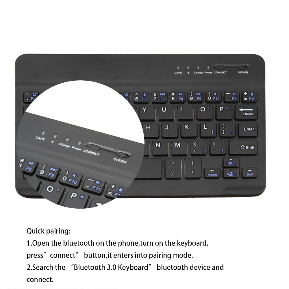 Wireless Bluetooth Keyboard Portable Rechargeable
