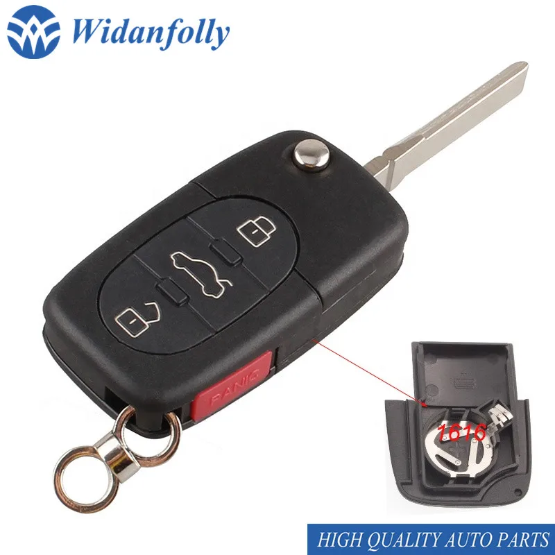 Widanfoly 4 кнопки с паникой Складная откидная оболочка ключа дистанционного