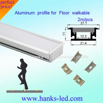 

15pcs/lot 2m/pcs LED aluminium profile for floor