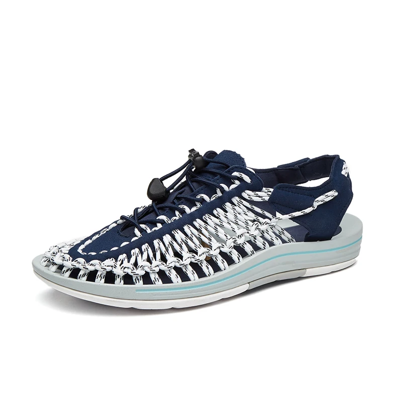 

2019 New Sandals Men's Summer Baotou Soft Bottom Beach Shoes Personality Weaving Hole Casual Sandals and Men Slippers