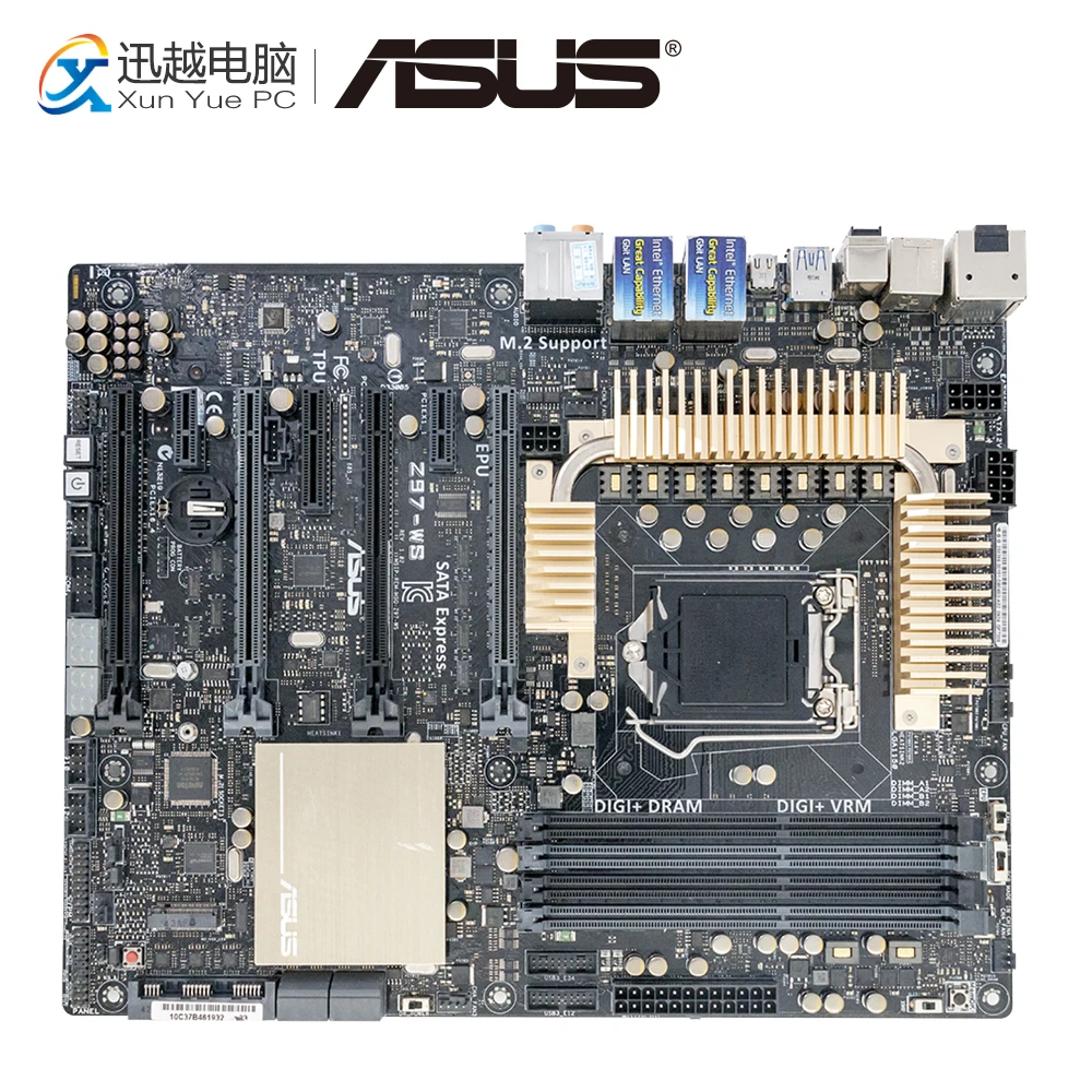 Asus Z97-WS настольная материнская плата Z97 разъем LGA 1150 для Core i7 i5 i3 DDR3 32G SATA3 M.2 HDMI USB3.0 ATX