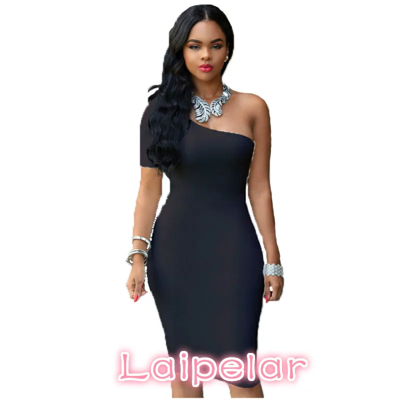 

Night Club Summer Women Dress Sexy Elegant Sheath Short Knee-Length Off the Shoulder Natural Asymmetrical Solid New 2018